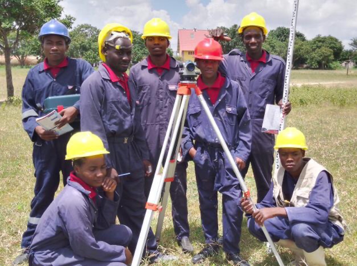 Surveying class in the field